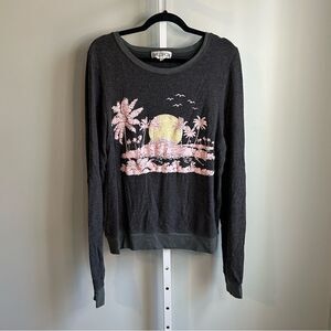 Wildfox Heather Gray Sunset Sweatshirt